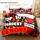 thumbnail image 1 of Geometry dash demon list Bedding Set Single Double King Bed Set Children's Bedroom Duvet Set Geometry dash demonList Bedding Bed Sheets, 1 of 5