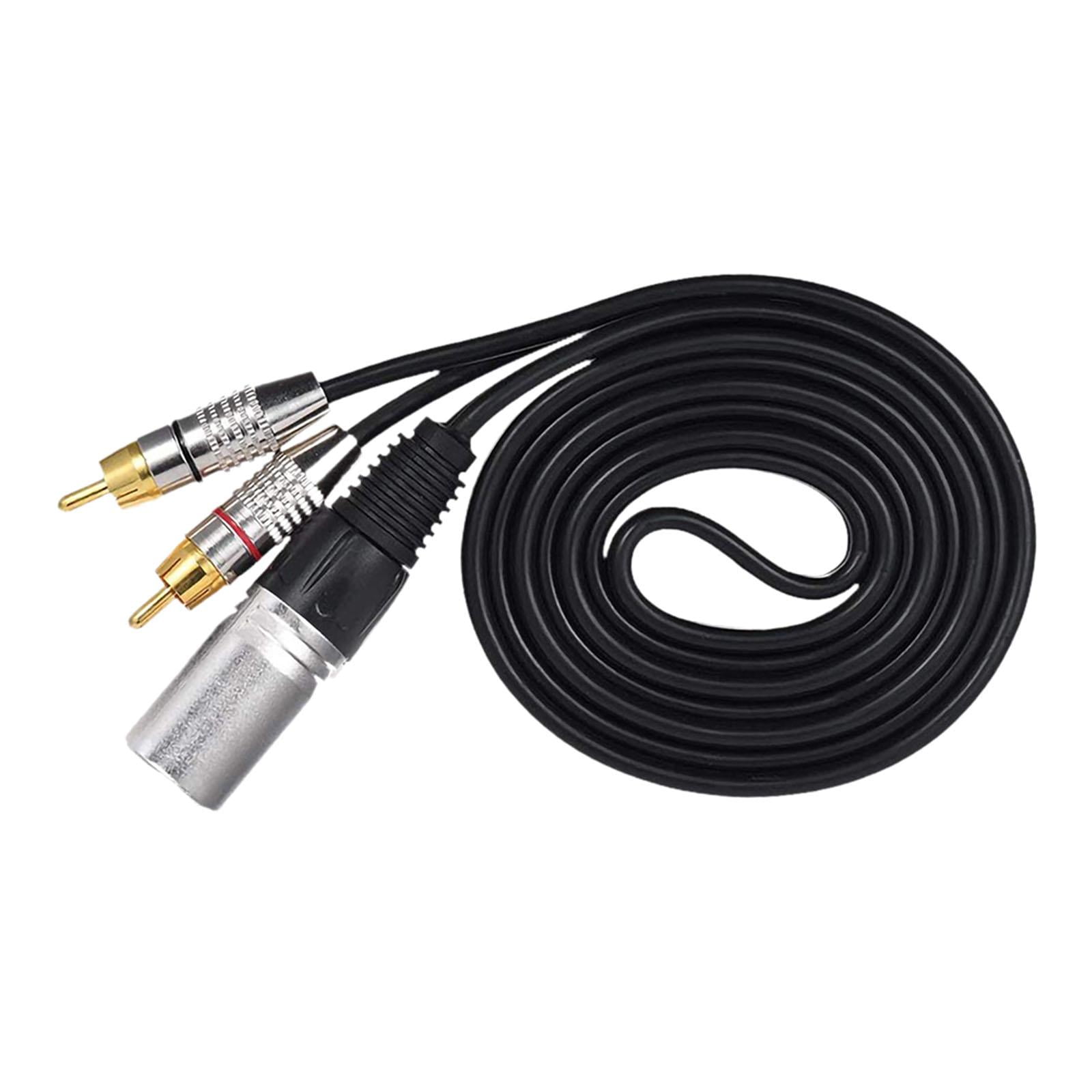 Magideal - Cable De Audio Xlr A 2 Rca Coión De Cable De Audio Estéreo Alto Rendimiento Práctico Cable Divisor En Y Para Mezcladores De Micrófon