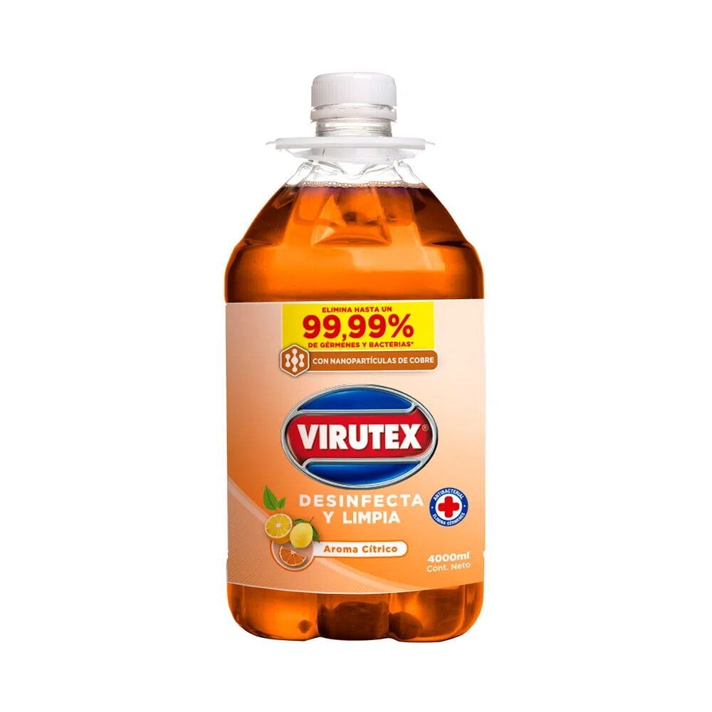 Limpiador De Pisos Y Superficies Desinfectante Aroma Cítrico 4000Ml - Virutex