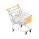 thumbnail image 1 of Mini carrito de compras, organizador de escritorio, adorno decorativo, divertido material de oficina, mini juguete de almacenamiento de supermercado, amarillo, 1 of 5