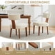 thumbnail image 3 of 064-Set of 2 Linen Fabric Modern Armless Dining Chairs With Curved backrest and Solid Wooden Legs for Dining Room Living Room ,Beige, 3 of 3