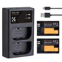 Kf Concept - Kit Cargador Dual + 2 Baterías Lp-E6 Canon 2250 Mah