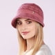 thumbnail image 1 of Metal Flower Decor Knit Hat, Fashion Fleece Lined Bonnet Hat, Warm Winter Coldproof Cloche Bucket Hat For Women, 1 of 3