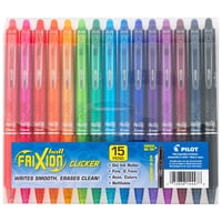 Bolígrafos De Gel Pilot Frixion Clicker, Borrables, Finos, 0,7 Mm, Paquete De 15