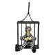 thumbnail image 3 of Screaming Animated Decorations Halloween Scary Talking Skull Cage Prisionero Con Capucha Jaula Espectro, 3 of 5