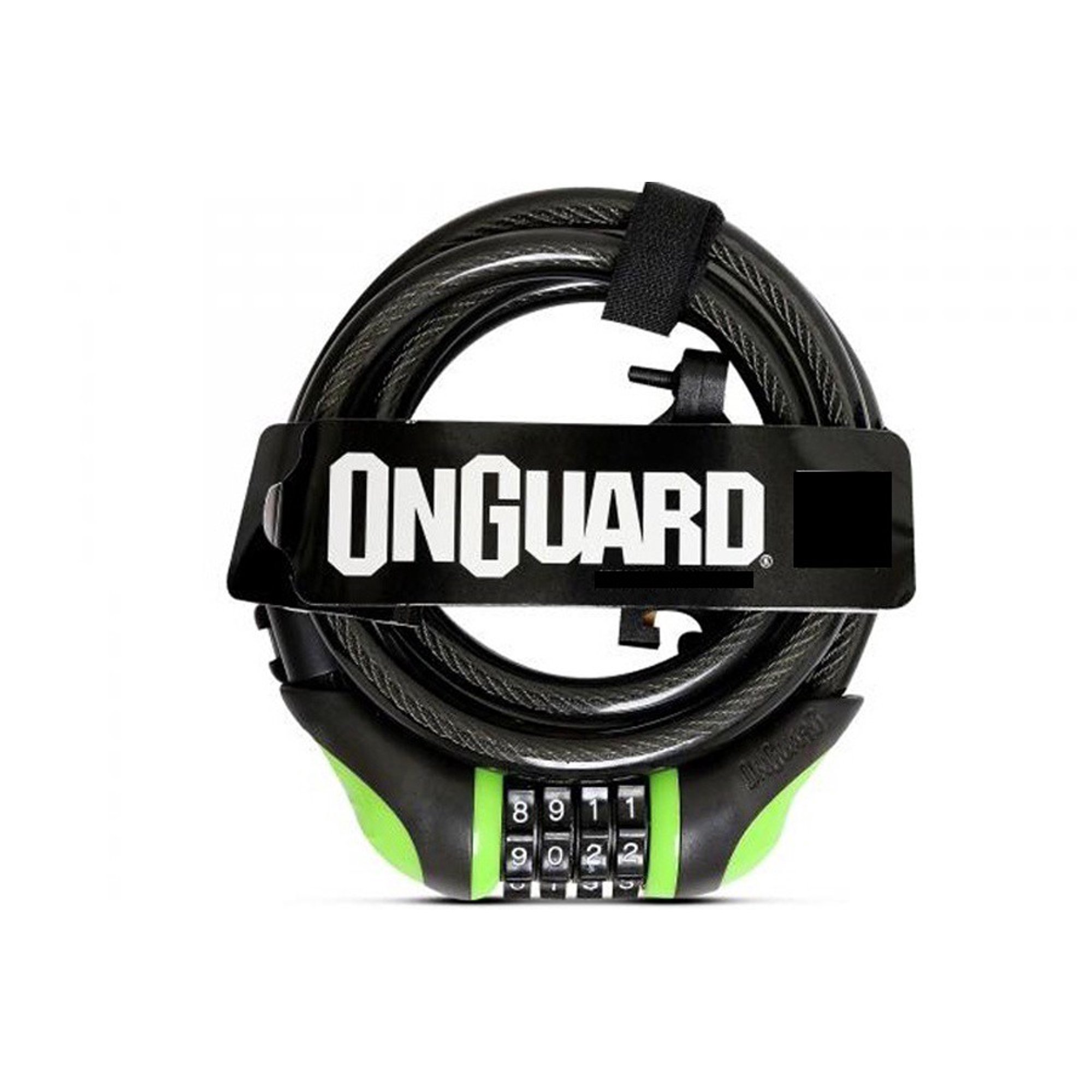 Candado Onguard Espiral Clave 180x12mm | Verde