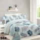 thumbnail image 1 of Cubrecama Quilt Sherpa 2 Plazas - Blanco Hojas Tricolor M944, 1 of 2