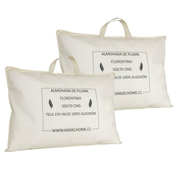 Set 2 Almohadas Pluma Natural 50x70