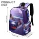 thumbnail image 3 of Auto de Carrera-theme Backpack, Campus style schoolbag Bookbag with Adjustable Shoulder Straps And Large Zip Compartment, Unisex Travel Bags.42x30x15cm, 3 of 6