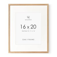 Wallwisy - Marco De Fotos Con Forma De Pared De Madera Maciza De Roble, 16 X 20 Cm, Con Tapete, 40 X 50 Cm