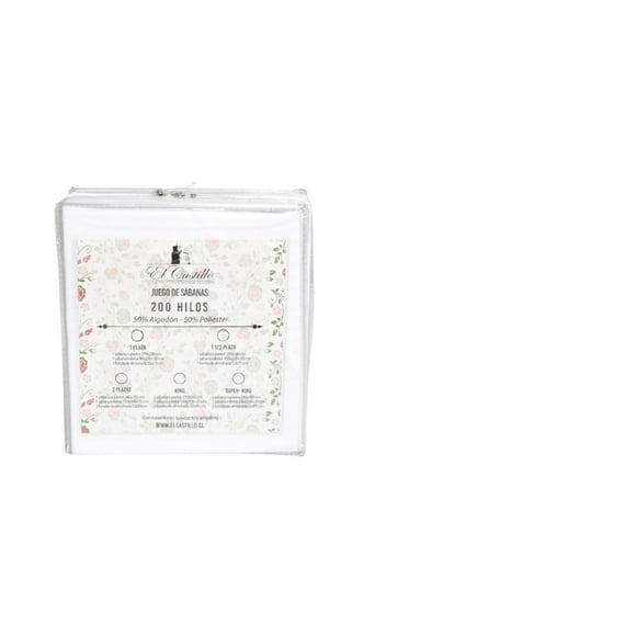 Juego Sábana 200 Hilos Guarda Blanca King