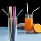 thumbnail image 3 of Juego de 6 pajitas de acero inoxidable, pajitas de metal reutilizables para vasos, tazas y bebidas frías., 3 of 5