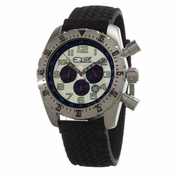 Reloj Headlight para Hombre con Correa de Goma Negra, Caja de 46 mm, 10 ATM