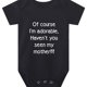 thumbnail image 1 of Baby Boys Casual Cute Short Sleeve Onesie With "Of Course I'm Adorable Haven't You Seen My Seen My Mother" Print For Summer, 1 of 5
