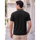 thumbnail image 3 of INSPIRE CHIC Camisa Polo de Hombre de Manga Corta Casual de Verano para Tenis Golf Talla M Negro, 3 of 5