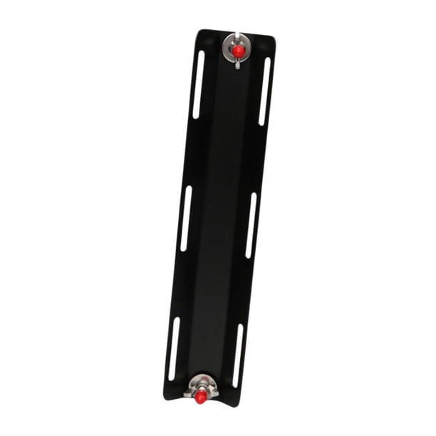 Marco Trasero para Buceo con Engranaje de Tornillo, Adaptador de Tanque Individual de Aluminio Liviano para Placa Trasera de Buceo, Deportes Acuáticos negro