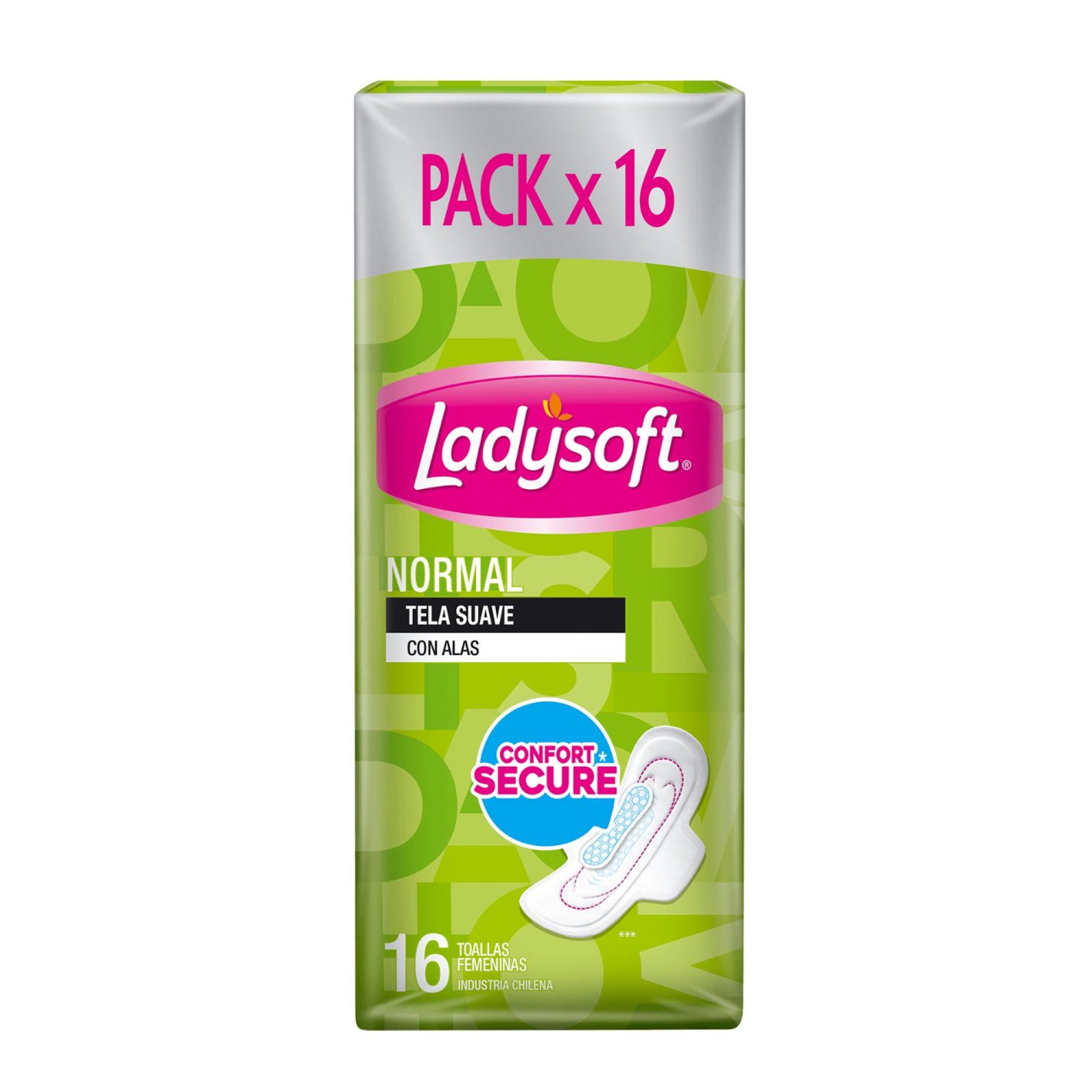 Toallas Higiénicas Diurna Normal Tela Suave 16 Un Ladysoft