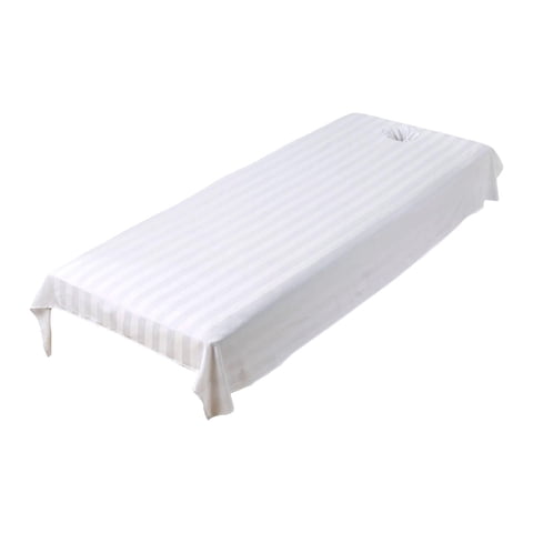 Ioensy - Sábana Para Camilla De Masajes Con Orificio Funda De Cama De Masajes Premium Para Spa, Belleza, Hotel, Color Blanco