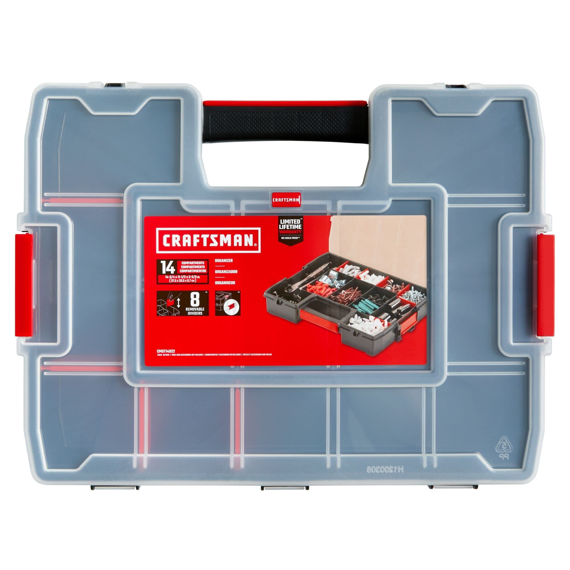 Organizador De Herramientas Craftsman Cmst60944m, Paquete De 2 Con 14 Compartimentos