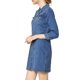 thumbnail image 4 of INSPIRE CHIC Vestido de Mezclilla para Mujer con Mangas 3/4, Botones y Mini Vestido Camisero de Jean Talla S Azul Claro, 4 of 8