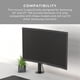 thumbnail image 2 of Adaptador de montaje VESA HumanCentric para monitores Samsung Curved T55 de 27 y 32 pulgadas, 2 of 7