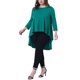 thumbnail image 2 of Blusa de Día de San Patricio para Mujer de Talla Grande de Agnes Orinda, Dobladillo Alto Bajo, Cuello Redondo, Manga 3/4, Top Casual Túnica 1X Verde, 2 of 6