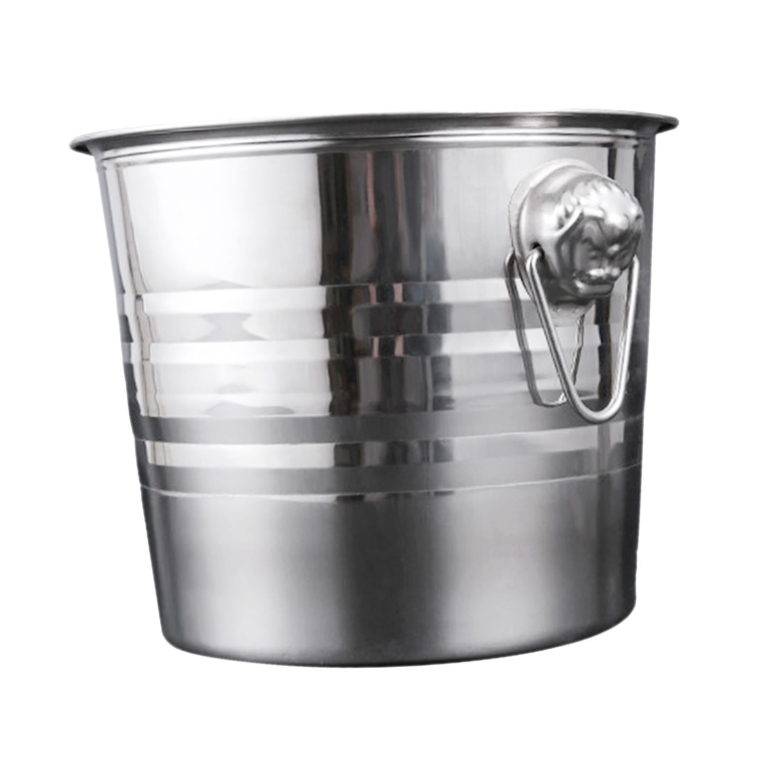 Magideal - Cubo De Hielo Cubos De Bebida Aislamiento De Doble Pared Cómodo Acero Inoxidable 3/5 / 7l Cubo De Hielo Cubo De Bebidas Para Cócteles Botella Inicio 26x23x20.5cm