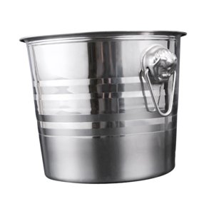 Magideal - Cubo De Hielo Cubos De Bebida Aislamiento De Doble Pared Cómodo Acero Inoxidable 3/5 / 7L Cubo De Hielo Cubo De Bebidas Para Cócteles Botella Inicio 26X23X20.5Cm