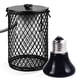thumbnail image 2 of Lámpara emisora de calor de cerámica, bombilla de calentador negro de 100W con interruptor de alimentación, gancho anti-mordedura para criador de mascotas, pollero, lagarto, serpiente, acuar, 2 of 3