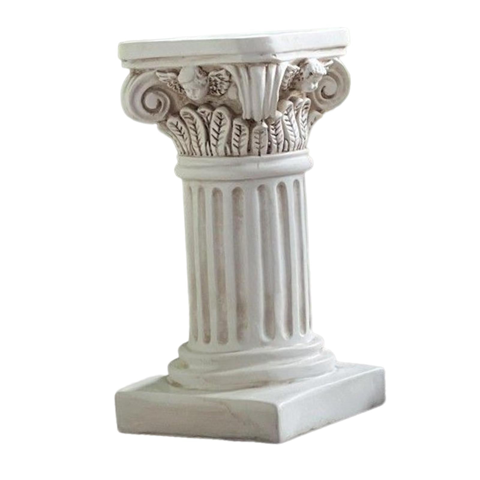Bothyi - Estatua De Pilar Romano, Soporte De Pedestal Blanco Para Decoración De Sala De Estar