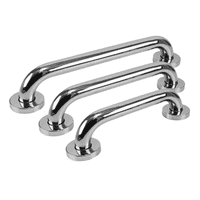 Genérico - Pack 3 Manillas Barra Seguridad Baño Ducha Pasamanos Bañera Color Plateado