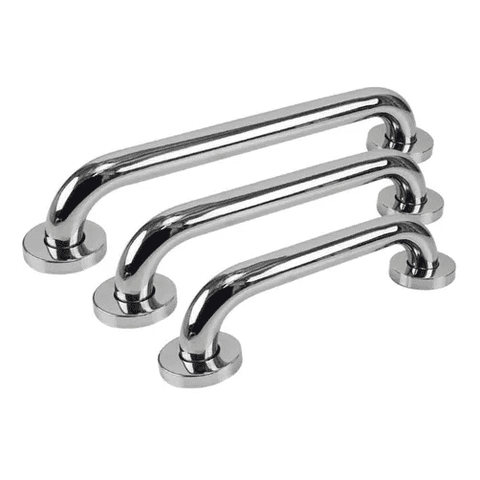 Genérico - Pack 3 Manillas Barra Seguridad Baño Ducha Pasamanos Bañera Color Plateado