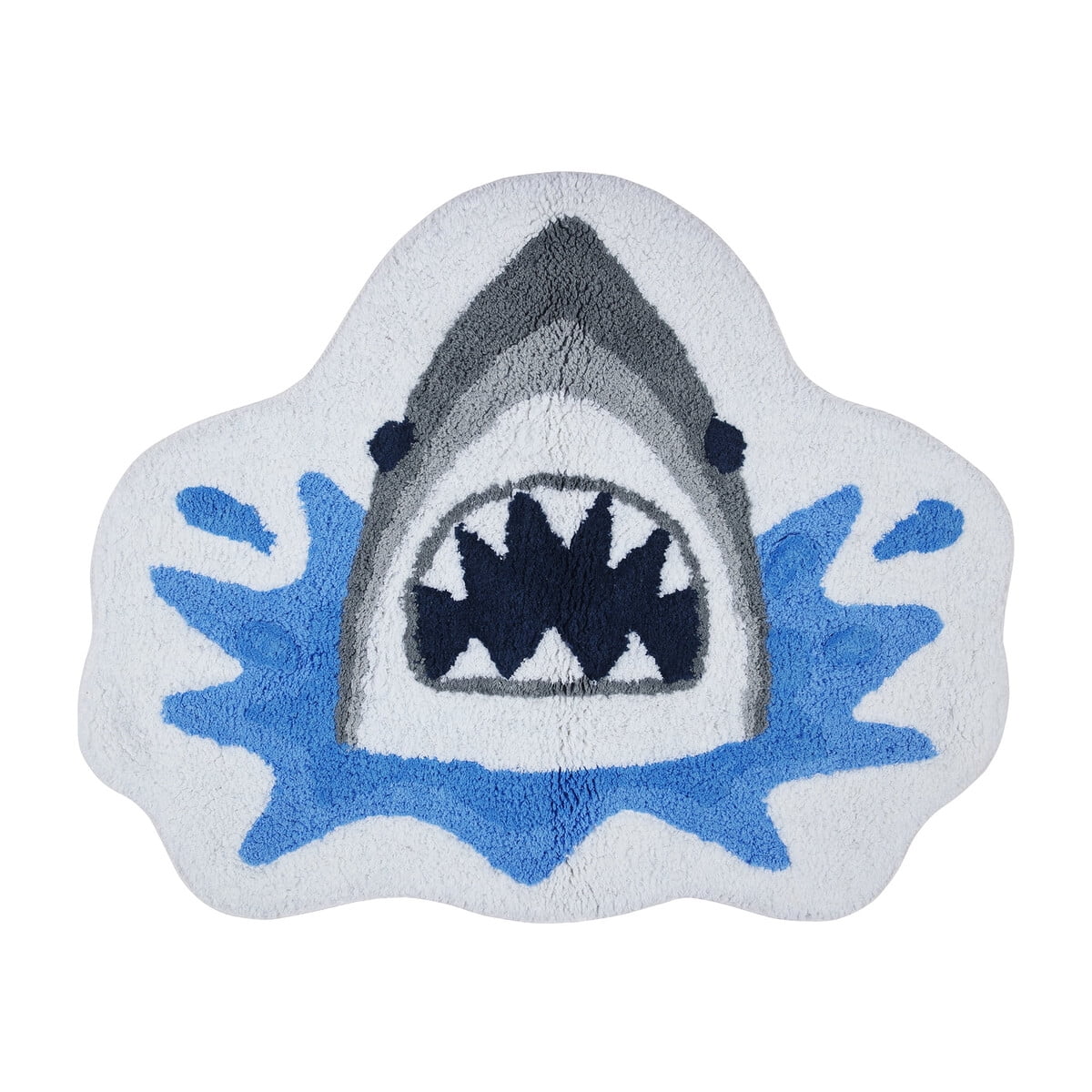 Alfombra Your Zone Tiburón Algodón 100 48x58cm Gris Azul