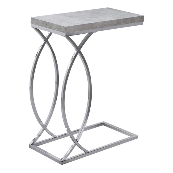 Mesa auxiliar en C Monarch Specialties, metal gris