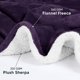 thumbnail image 3 of Blanket Utopia Bedding Sherpa, tamaño doble, ciruela, 170 x 168 cm, 480 g/m², 3 of 8