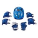thumbnail image 3 of Niños Casco Rodilla Codo Muñequera Juego De Almohadillas Protectoras Para Patinaje En Línea Bicicleta Azul, 3 of 3
