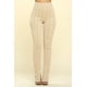 thumbnail image 1 of Saronite Leggings Básicos de Punto de Tiro Alto y Largo Completo, Color Avena (para Mujer), 1 of 5