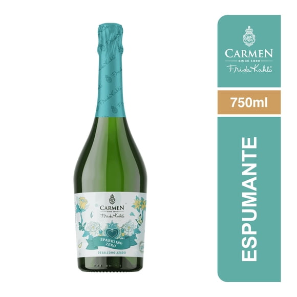 Espumante Carmen Frida Kahlo Zero Sparkling Desalcoholizado, 750 cc