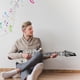 thumbnail image 4 of Guitarra Inflable Plateada 94 cm – Vaulted Skulls & Co, 4 of 6