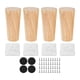 thumbnail image 5 of 4x Accesorios Para Patas De Gabinete, Patas De Muebles De Madera Para Sofá, Dormitorio, Sala De Estar, Altura 10cm, 5 of 5
