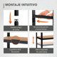 thumbnail image 5 of Estante Metalico Organizador 180x90x40 cm Negro 5 Niveles 2 en 1, 5 of 7