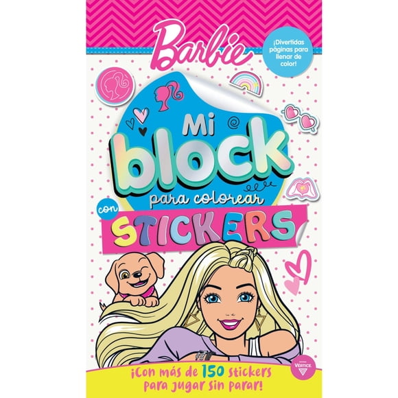 Block de stickers para colorear barbie