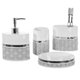 thumbnail image 1 of Set de accesorios de baño Creative Scents, 4 piezas, blanco/gris, 1 of 9