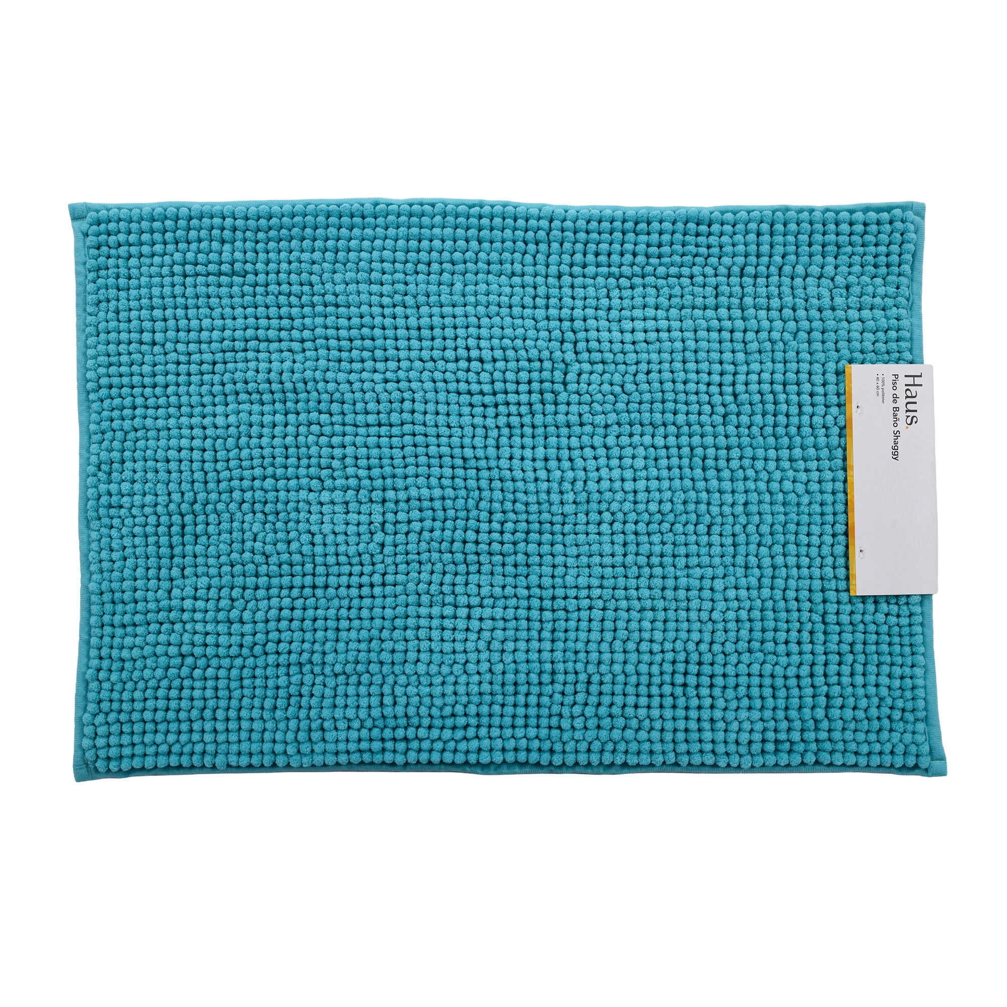 Piso Shaggy 40x60cm Poliester Verde Azulado Haus