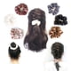 thumbnail image 3 of Paquete de 6 coleteros de seda y satén para mujer, coleteros suaves para el pelo., 3 of 5