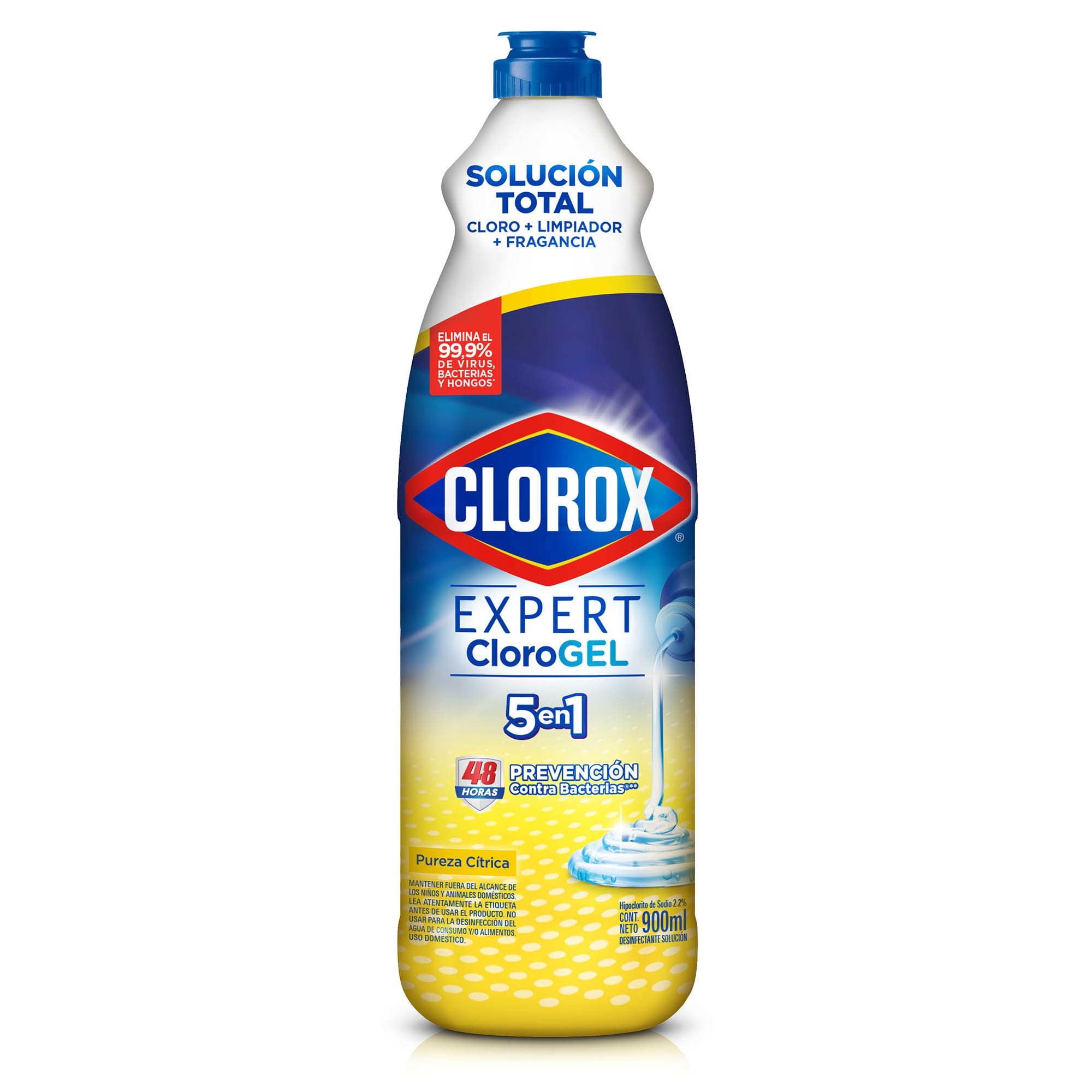 Cloro Gel Pureza Cítrica Botella 900 ml Clorox