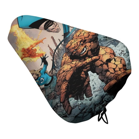 Los Cuatro Fantásticos Funda de Asiento de Bicicleta Impermeable, Cojín Elástico Suave, Protector contra Lluvia, Polvo y UV