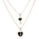 thumbnail image 2 of Pareja Collares Collares Romántico En Forma De Corazón Para Los Amantes Del Aniversario Negro, 2 of 5