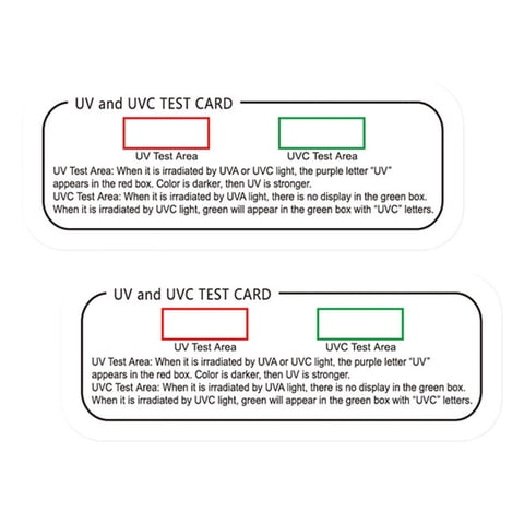 Bothyi - 2 Tiras Reactivas Uvc, Tarjetas Indicadoras Uvc Reutilizables De Pvc, Tarjeta De Prueba De Luz Uvc Para El Hogar