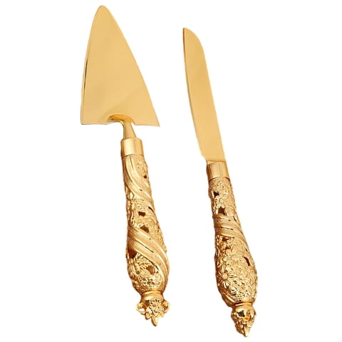 Magideal - De Servidor De Repostería A Pastel De Bodas, Cuchillo De Corte Y Espátula Para Servir, Cubiertos, De Postres, A Pasteles, Cu Estilo 4